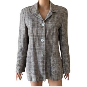 David N. Silk Tweed Multicolor Blazer Sz 10M